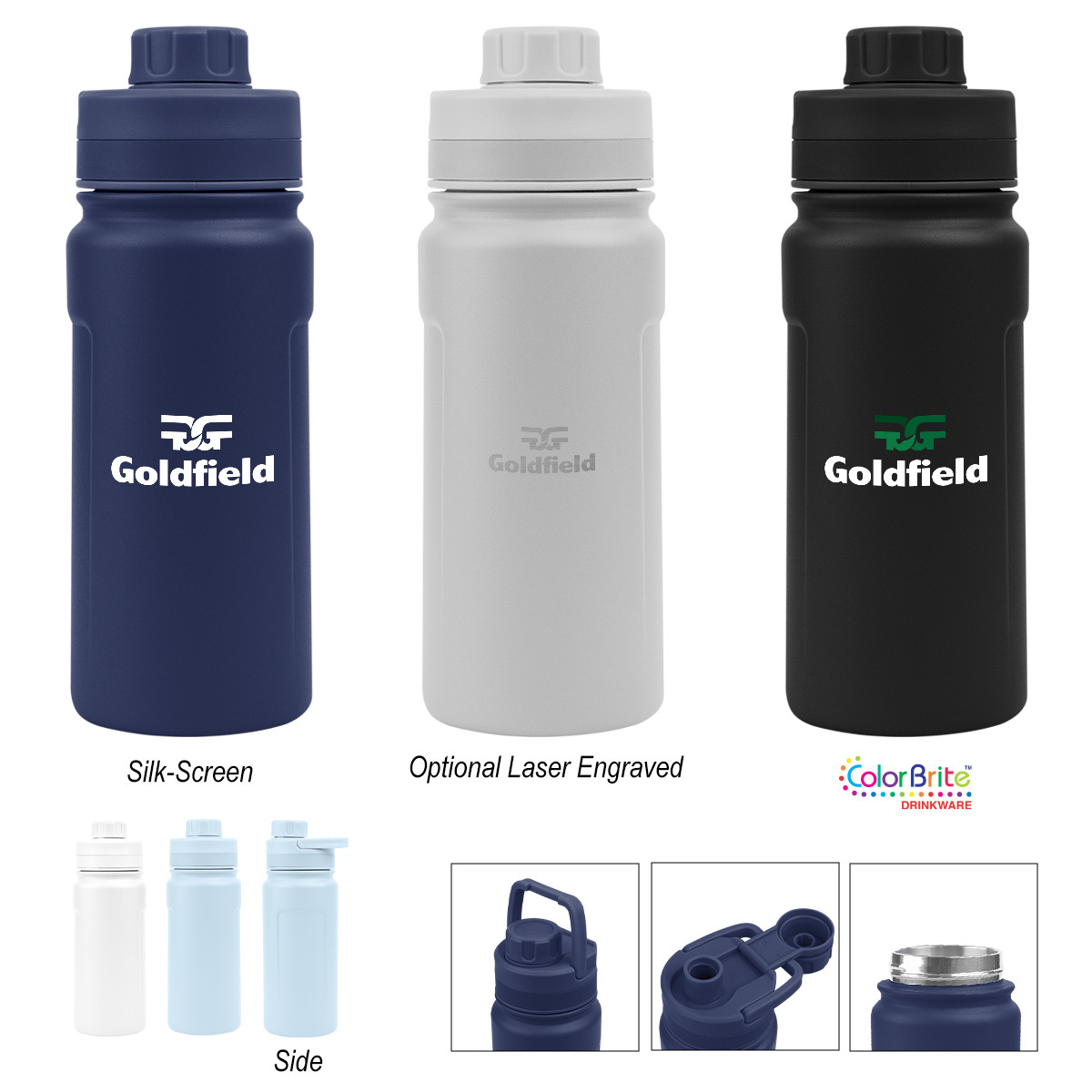 Custom 18 Oz. Leslie Recycled Stainless Steel Bottle 50323
