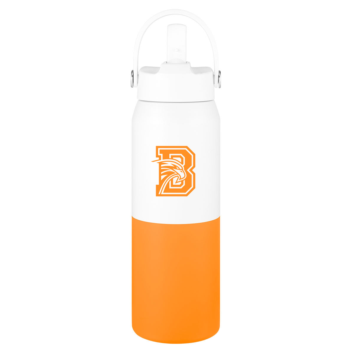 WHITE WITH ORANGE
