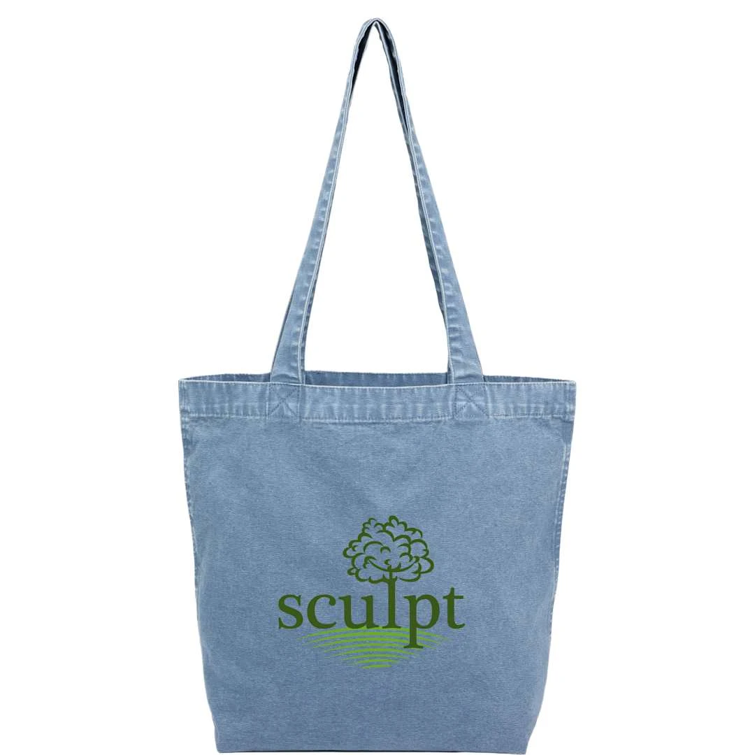 Custom Recycled Washed 10oz Cotton Tote