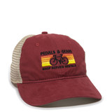 Promotional Soft Tea Stained Mesh Back, Platinum Series Superior Enzyme Washed Cotton Hat