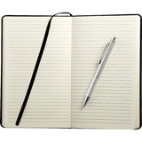 Custom 6" x 8.5" Viola Bound Notebook with Pen