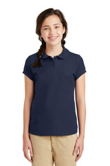 Embroidered Port Authority Girls Silk Touch Peter Pan Collar Polo. YG503