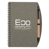 Custom 5" x 7" Eco-Inspired Spiral Notebook & Pen 6115