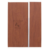 Custom Woodgrain Padfolio With Sticky Notes And Flags 6114