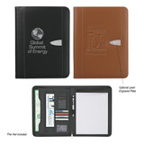 Custom Eclipse Bonded Leather Zippered Portfolio With Calculator 6704