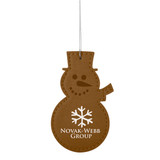 Custom LEATHERETTE ORNAMENT – SNOWMAN 1924