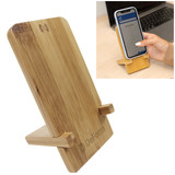 Custom Bamboo Wireless Charger Phone Stand 25027