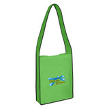 Custom Non-Woven Messenger Tote Bag With Hook And Loop Closure 3367