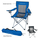Custom Mesh Folding Chair With Carrying Bag 7052