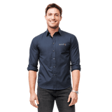 Embroidered Castello Wrinkle-Free Long Sleeve Slim Fit Shirt - Mens