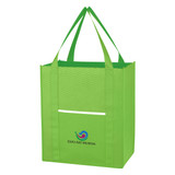 Custom Non-Woven Wave Shopper Tote Bag 3327