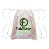 Custom Iridescent Pearl Drawstring Bag 3383