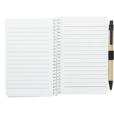 Custom 4" x 6" FSC Mix Pocket Spiral Notebook with Pen