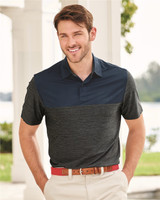 Embroidered Colorblocked Space-Dyed Polo - 13GG004