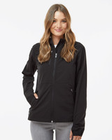 Embroidered Women's Ascent Soft Shell Hooded Jacket - 9411
