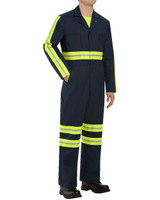 Embroidered Enhanced Visibility Action Back Coverall - CT10EN