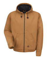 Embroidered Blended Duck Zip-Front Hooded Jacket - JD20