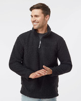 Embroidered Unisex Sherpa Fleece Quarter-Zip Pullover - Q10