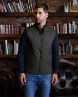 Embroidered Vintage Diamond Quilted Vest - 207359