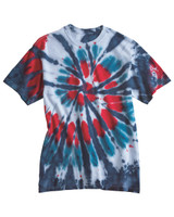 Custom Multi-Color Cut-Spiral Tie-Dyed T-Shirt - 200T2