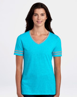 Custom Women's Varsity Triblend V-Neck T-Shirt - 602WVR