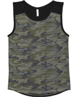 Custom Men's Contrast Back Fine Jersey Tank - 6919