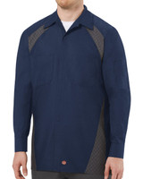 Custom Long Sleeve Diamond Plate Shop Shirt - Long Sizes - SY16L