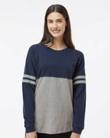 Custom Women's Jersey Pom Pom Long Sleeve T-Shirt - T14