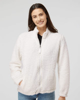 Embroidered Women’s Sherpa Full-Zip Jacket - Q12