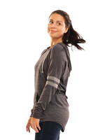 Custom Women's Triblend Hooded Long Sleeve T-Shirt - 229390