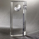 Custom Nazione Pillar Globe Optically Perfect Award IC189