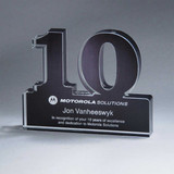 Custom Freestanding 10 Year Anniversary Award 10055