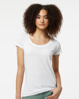 Custom Women's Poly-Rich Scoop Neck T-Shirt - 243