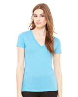 Custom Women’s Triblend Deep V-Neck Tee - 8435