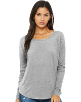 Custom Women’s Flowy 2x1 Ribbed Long Sleeve Tee - 8852