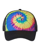 Custom Embroidered Tie-Dyed 5-Panel Trucker Cap - 9200