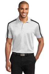Embroidered Port Authority Silk Touch Performance Colorblock Stripe Polo. K547