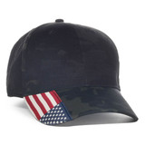 Custom Embroidered Multicam Hat - Multicam Black USA