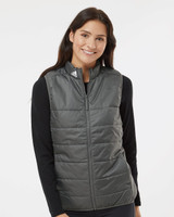 Embroidered Women's Puffer Vest - A573