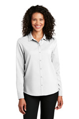 Embroidered Port Authority Ladies Long Sleeve Performance Staff Shirt LW401