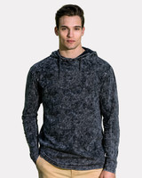 Custom Loco Mineral Wash Hooded Long Sleeve T-Shirt - 21456