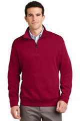 Custom DISCONTINUED Port Authority Flatback Rib 1/4-Zip Pullover. F220