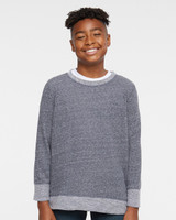 Custom Youth Harborside Mélange French Terry Long Sleeve with Elbow Patches - 2279