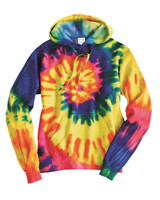 Custom Multi-Color Spiral Hooded Tie-Dyed Sweatshirt - 854MS