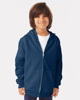 Custom EcoSmart® Youth Full-Zip Hooded Sweatshirt - P480