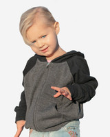 Custom Toddler Lightweight Special Blend Raglan Zip Hood - PRM10TSBZ