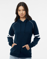 Custom Women's Varsity Fleece Piped Hooded Sweatshirt - 8645