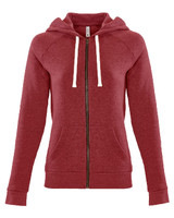 Custom Women's Malibu Raglan Full-Zip Hoodie - 9603