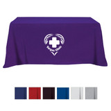 Custom Flat Poly/Cotton 4-sided Table Cover - fits 6' standard table 0XTFL46