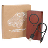 Custom FSC 100% Wood MagClick™ Fast Wireless Power Bank